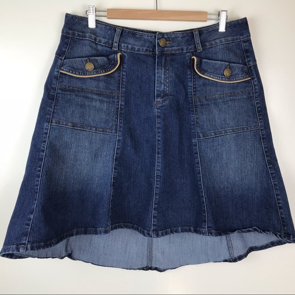 SWAK Dresses & Skirts - Denim Skirt 16 W Mwak Blue Pockets